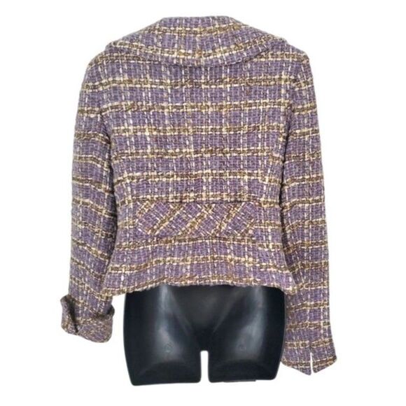 VTG Lilac Bouclé Tweed Jacket Renfrew Collection Double Breasted Sz 8 Coquette - Picture 2 of 11